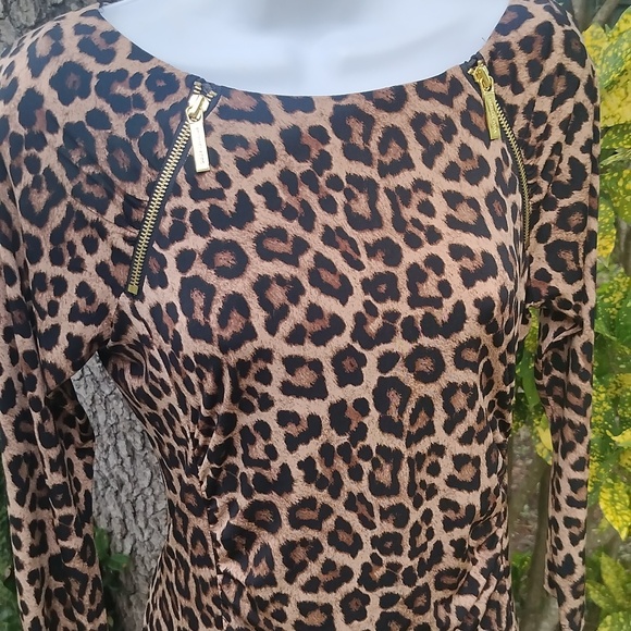 Michael Kors Leopard Print Midi Dress - Picture 2 of 6